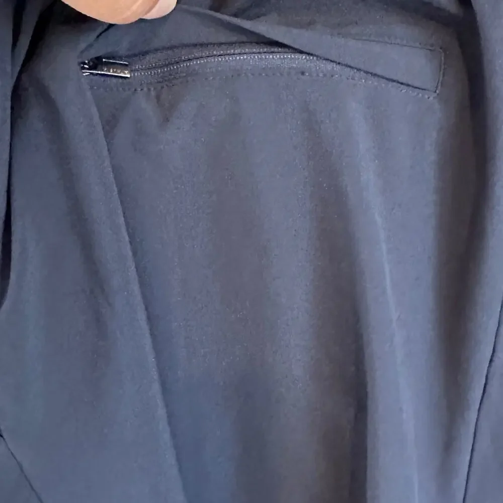 Athleta Avenue Short Sleeve Romper, Navy Blue, Size Medium - Picture 6 of 9